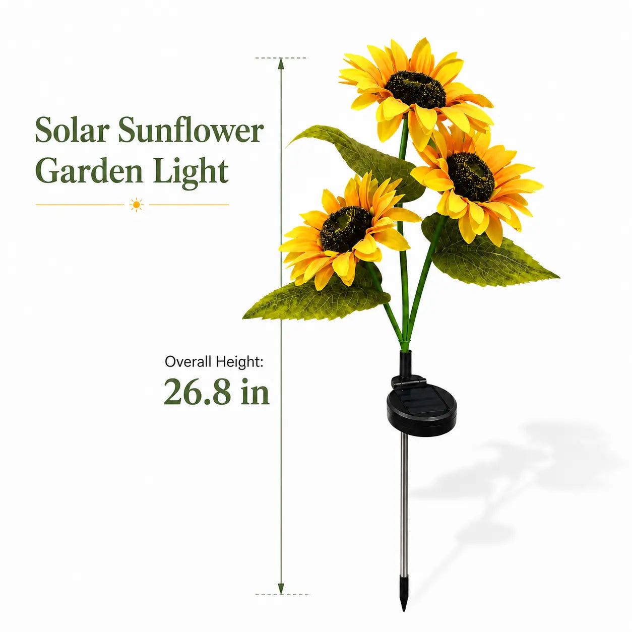 LED Solar Garden Stake Lights - Available in 2, 4, or 6 Packs, 14 cm Large Flower Heads, 65 cm Height, IP65 Waterproof Decorative Lighting for Lawn and Patio