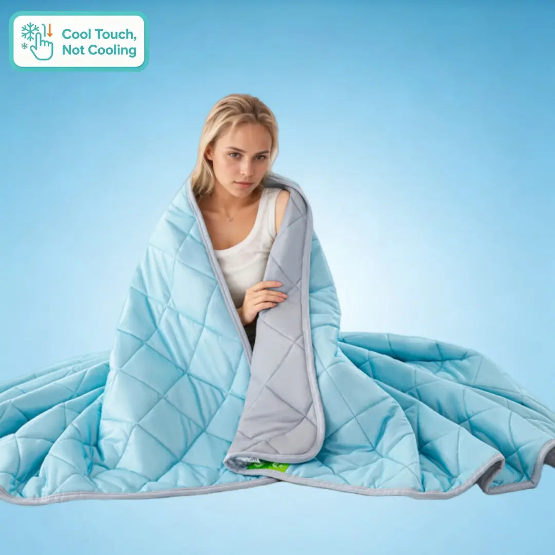 Double-Sided Reversible Cooling Blanket - Lightweight and Breathable Summer Sleep Accessory