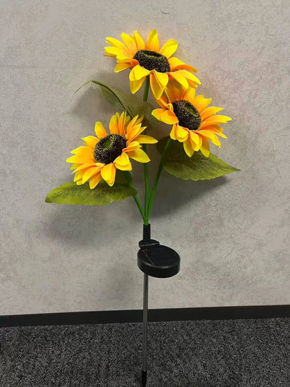 LED Solar Garden Stake Lights - Available in 2, 4, or 6 Packs, 14 cm Large Flower Heads, 65 cm Height, IP65 Waterproof Decorative Lighting for Lawn and Patio