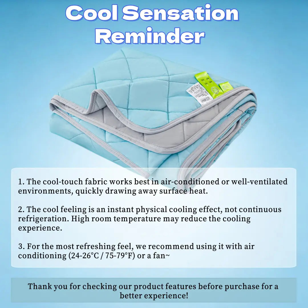 Double-Sided Reversible Cooling Blanket - Lightweight and Breathable Summer Sleep Accessory