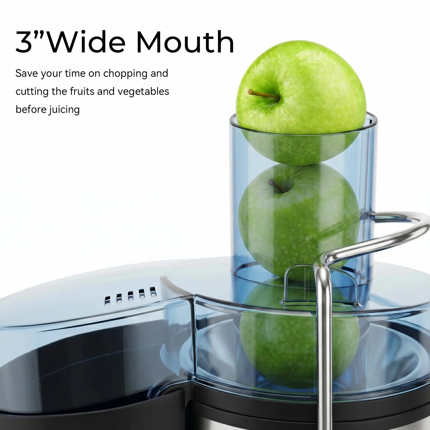 BOYUEVI 800W Centrifugal Fruit Juice Extractor - BPA-Free Juicer with 3" Wide Feed Chute, 30Oz Jug, Easy Clean Design, Auto-Cut Off Feature, No Pre-Cutting Required, Quick Fresh Juice Production