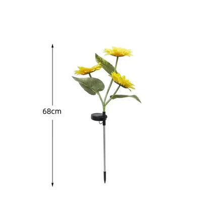 LED Solar Garden Stake Lights - Available in 2, 4, or 6 Packs, 14 cm Large Flower Heads, 65 cm Height, IP65 Waterproof Decorative Lighting for Lawn and Patio