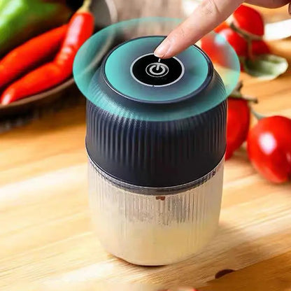 Electric Food Shredder and Mini Meat Grinder with USB Charging - Portable Kitchen Gadget for Garlic, Vegetables, and More - Rechargeable Lithium Battery Cheese Grater and Peeler