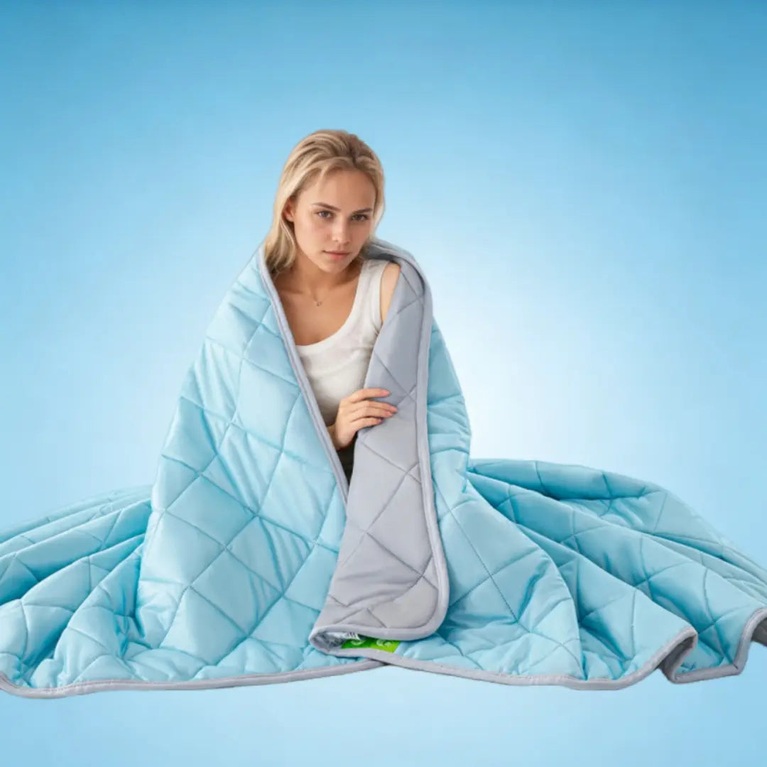 Double-Sided Reversible Cooling Blanket - Lightweight and Breathable Summer Sleep Accessory