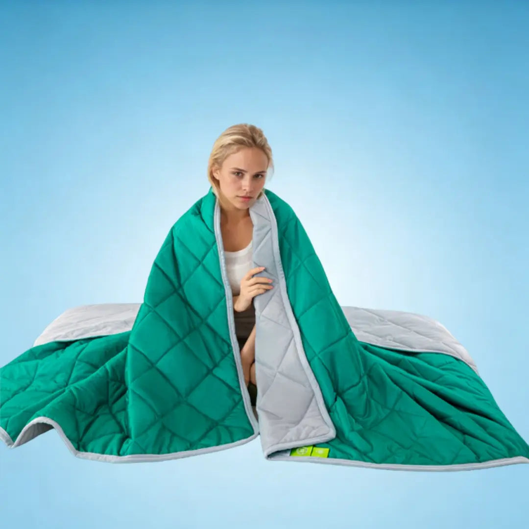 Double-Sided Reversible Cooling Blanket - Lightweight and Breathable Summer Sleep Accessory