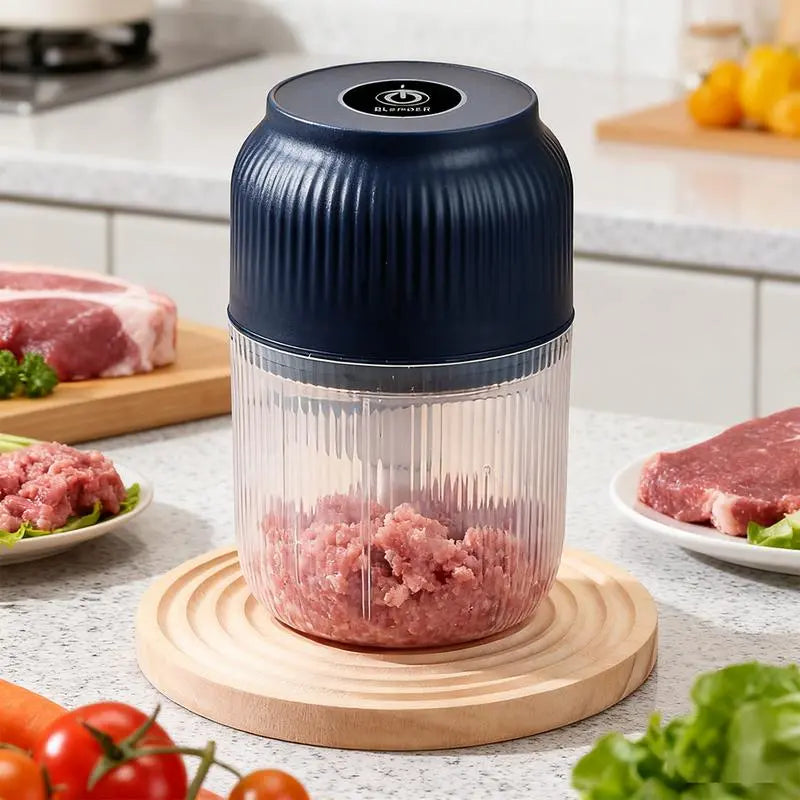 Electric Food Shredder and Mini Meat Grinder with USB Charging - Portable Kitchen Gadget for Garlic, Vegetables, and More - Rechargeable Lithium Battery Cheese Grater and Peeler