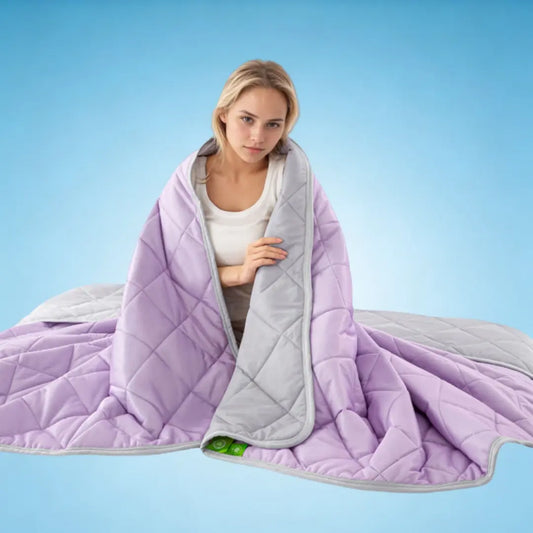 Double-Sided Reversible Cooling Blanket - Lightweight and Breathable Summer Sleep Accessory