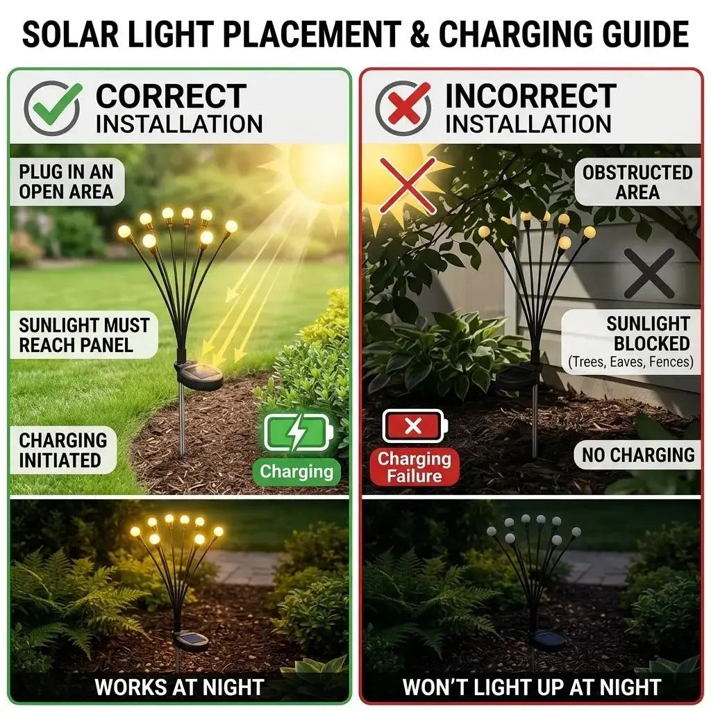 Outdoor Solar LED Firefly Lights - Waterproof Garden Stake Decorative Lamps with Auto Dusk-to-Dawn Functionality, Available in 4 or 8 Pack, Ideal for Curb Appeal, Whimsical Decor, Mood Lighting, Pathway Illumination, Home and Camping Essentials