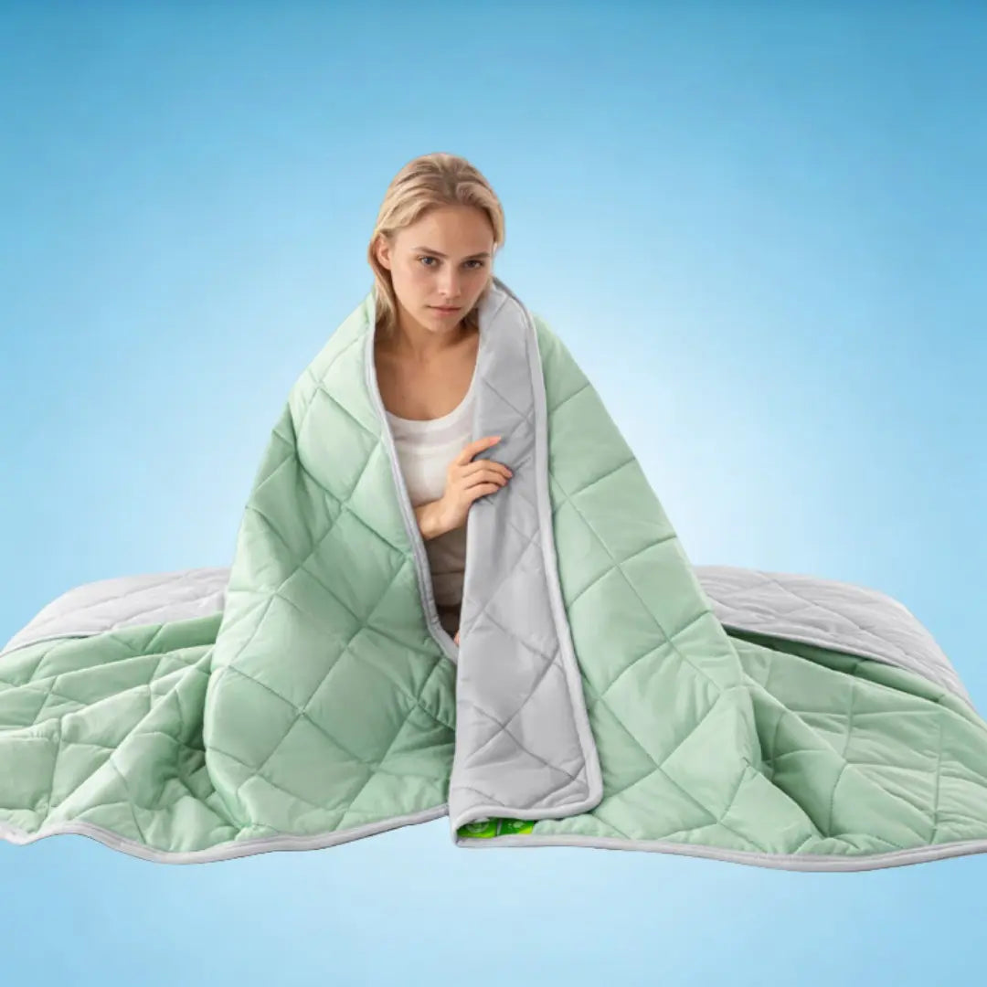 Double-Sided Reversible Cooling Blanket - Lightweight and Breathable Summer Sleep Accessory